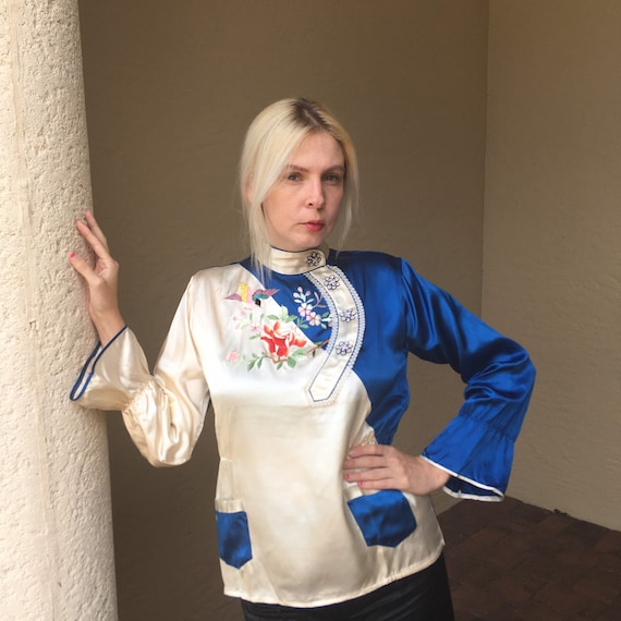 40s/50s Japanese Souvenir Pajama Top/Pajama Set.