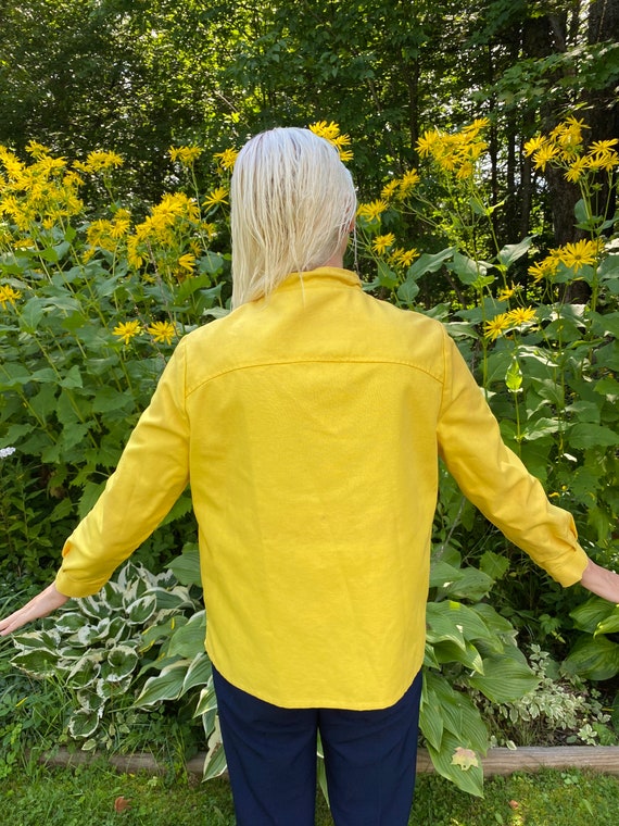 Super Cool Vintage 70s Yellow Moped/Scooter Jacket - image 3