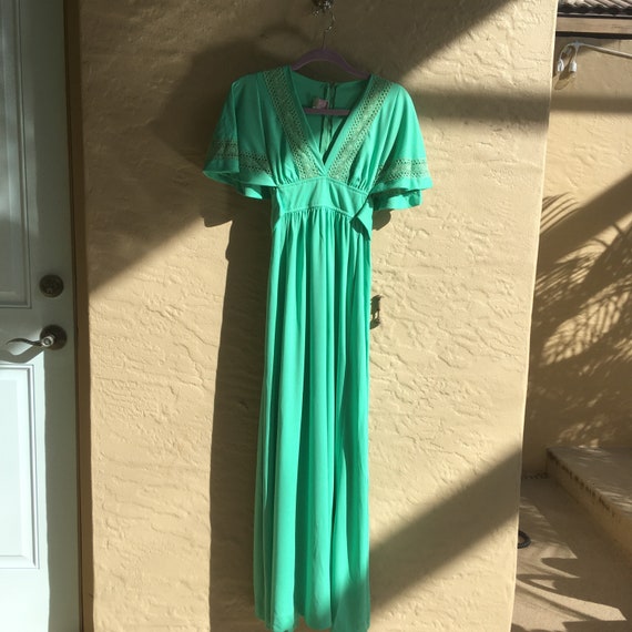 Stunning 70s boho empire waist dress