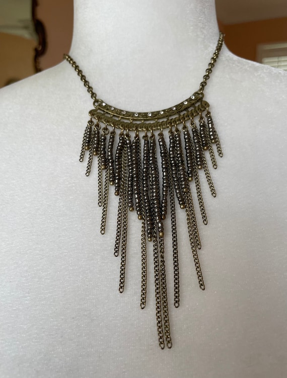 Fun Y2K Fringed Statement Necklace