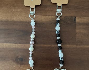 Beaded Scissor Fob with Charm, Crafting Tool Accessory