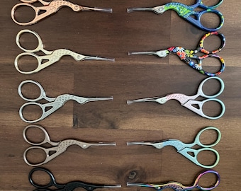 Stork Scissors, Embroidery Sewing Craft Scissors