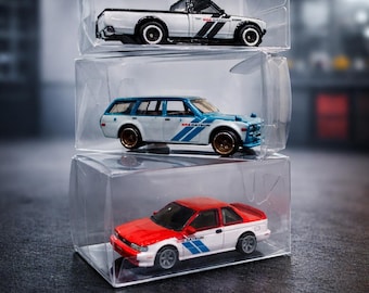 40-pack 1:64 gegoten autovitrines Hot Wheels Matchbox Protector Opbergdoos voor losse auto's doorzichtige plastic behuizing