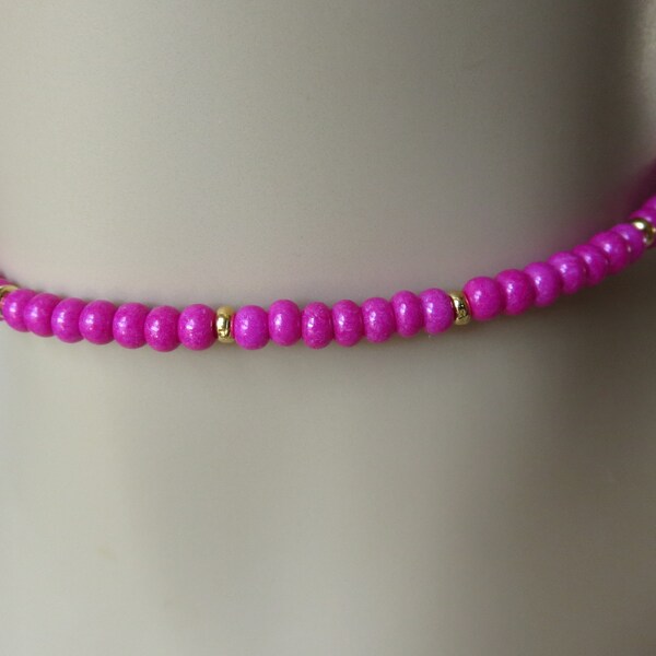 Long String Choker in Fuschia main image 1