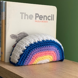Regenbogen gehäkelte Buchstützen - Zwischen gehäkelte Regenbogen - Buchstütze