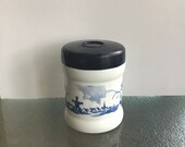 Vintage Tobacco Humidor Jar VALKENSWAARD HOLLAND Opaline Glass Dutch Cigar Jar