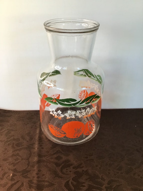 Vintage 1 Quart Orange Juice Carafe 