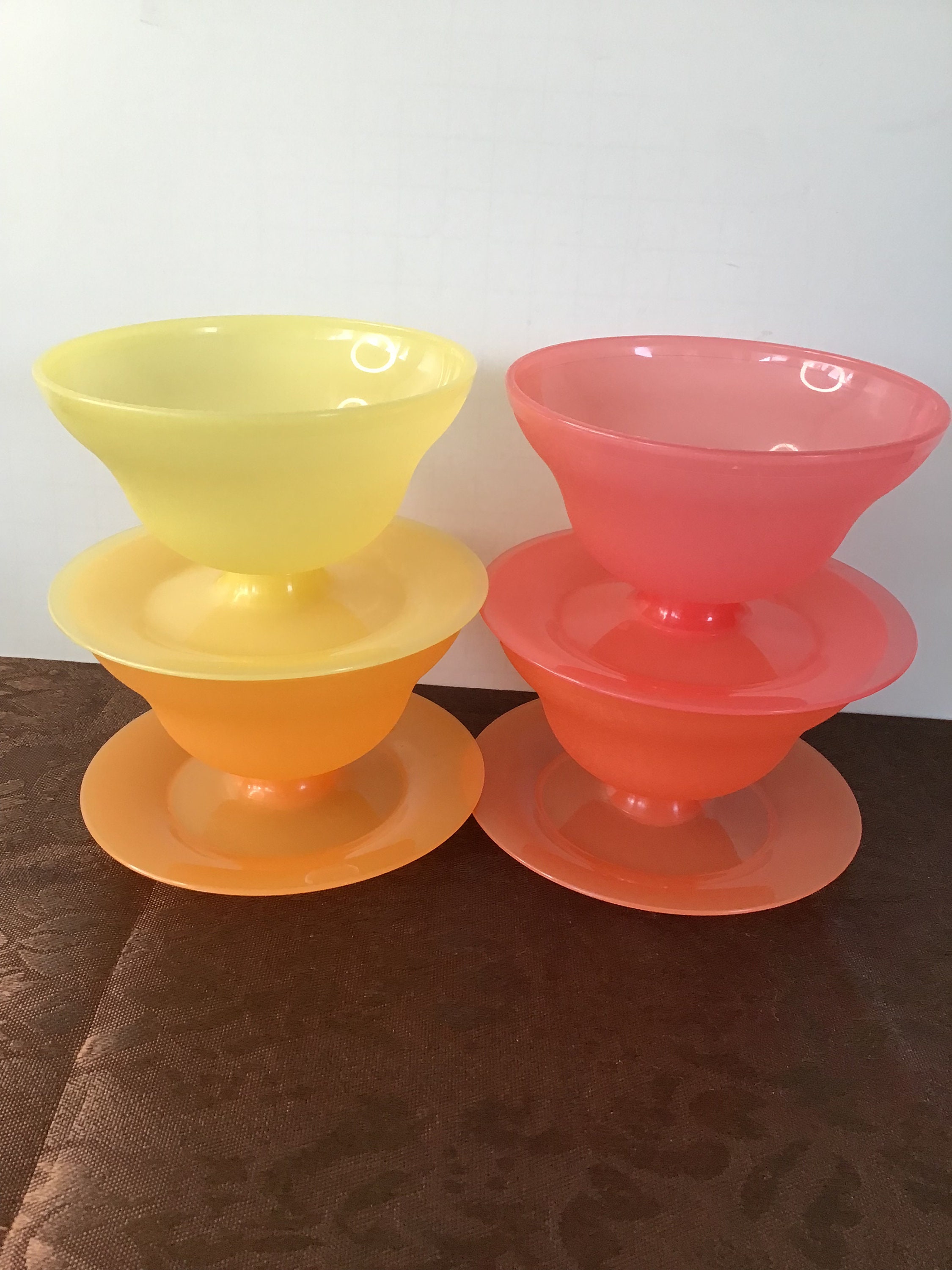 TUPPERWARE Dessert/jello/pudding Cups 754 Pastel Colors Etsy