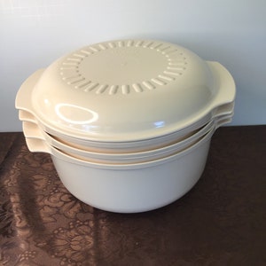 VINTAGE Tupperware Stack Cooker Microwave Cookware Set 2 PC