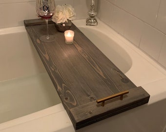 Rustic Bathtub Tray - Customizable