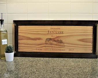 Wine Crate Panel Serving Tray - Long Side Panel