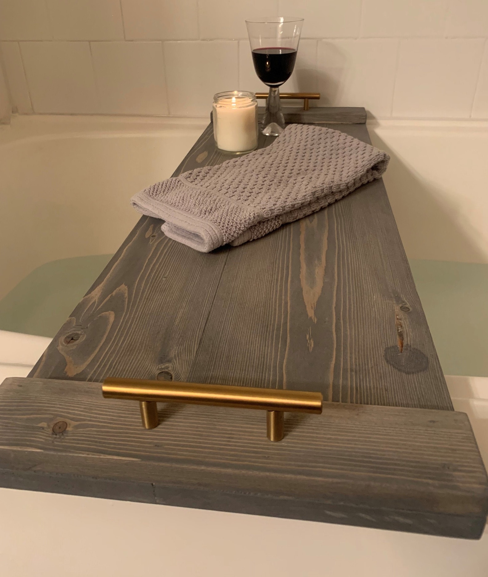 Rustic Bathtub Tray Customizable - Etsy
