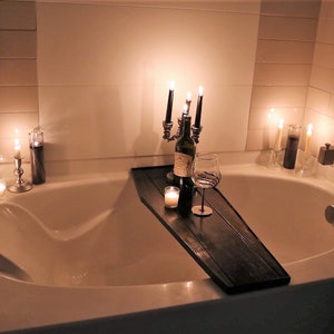 Coffin Shaped Bath Caddy with edge-Handmade