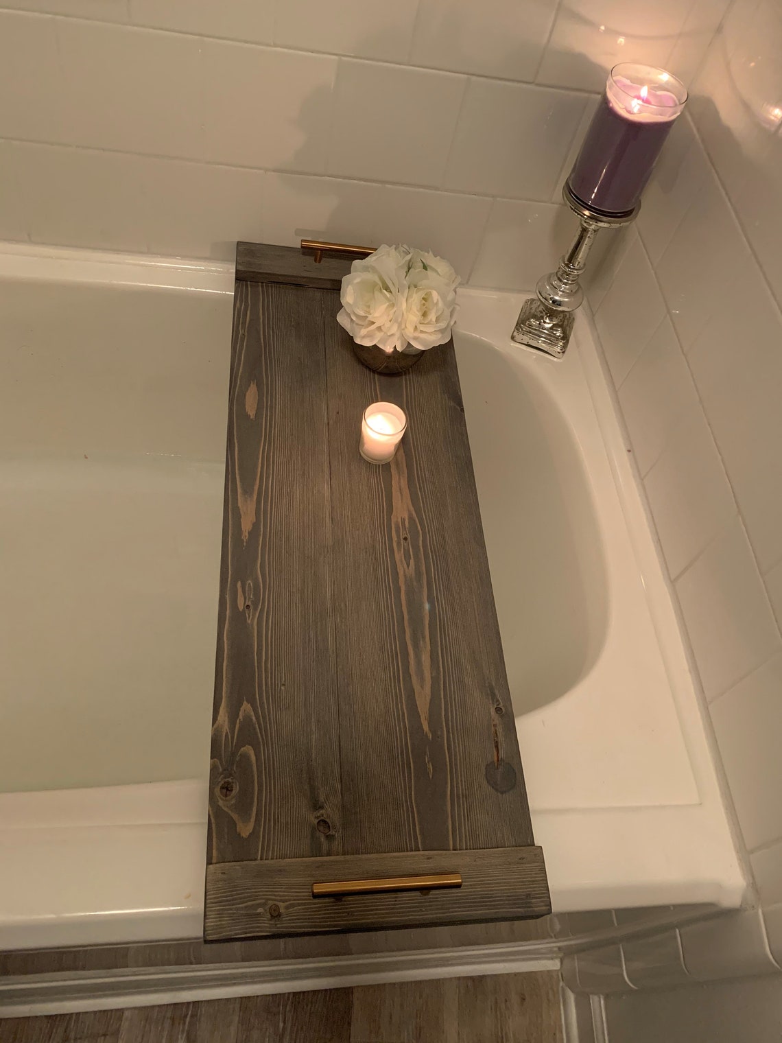 Rustic Bathtub Tray Customizable - Etsy