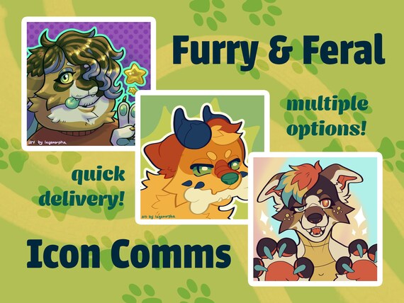 Furry Anthro Feral Animal Cartoon Profile Picture PFP Icon Commission