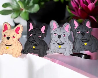 Adorno de pajita de bulldog/ Adorno de pajita/ Adorno de pajita para vaso/ Accesorios para vaso/ Regalo de San Valentín/ Regalos para ella/ Regalo del Día de la Madre/ Amante de las mascotas