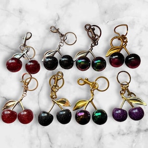 Large Cherry Purse Charms| Purse Charms| Fruit Purse Charms| Fashion Charms| Gifts for her| Mothers Day Gift