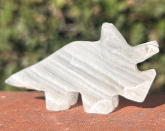 Mini Hand-Carved Onyx Dinosaur from Mexico