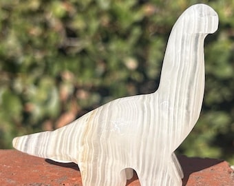 Mini Hand-Carved Onyx Dinosaur from Mexico