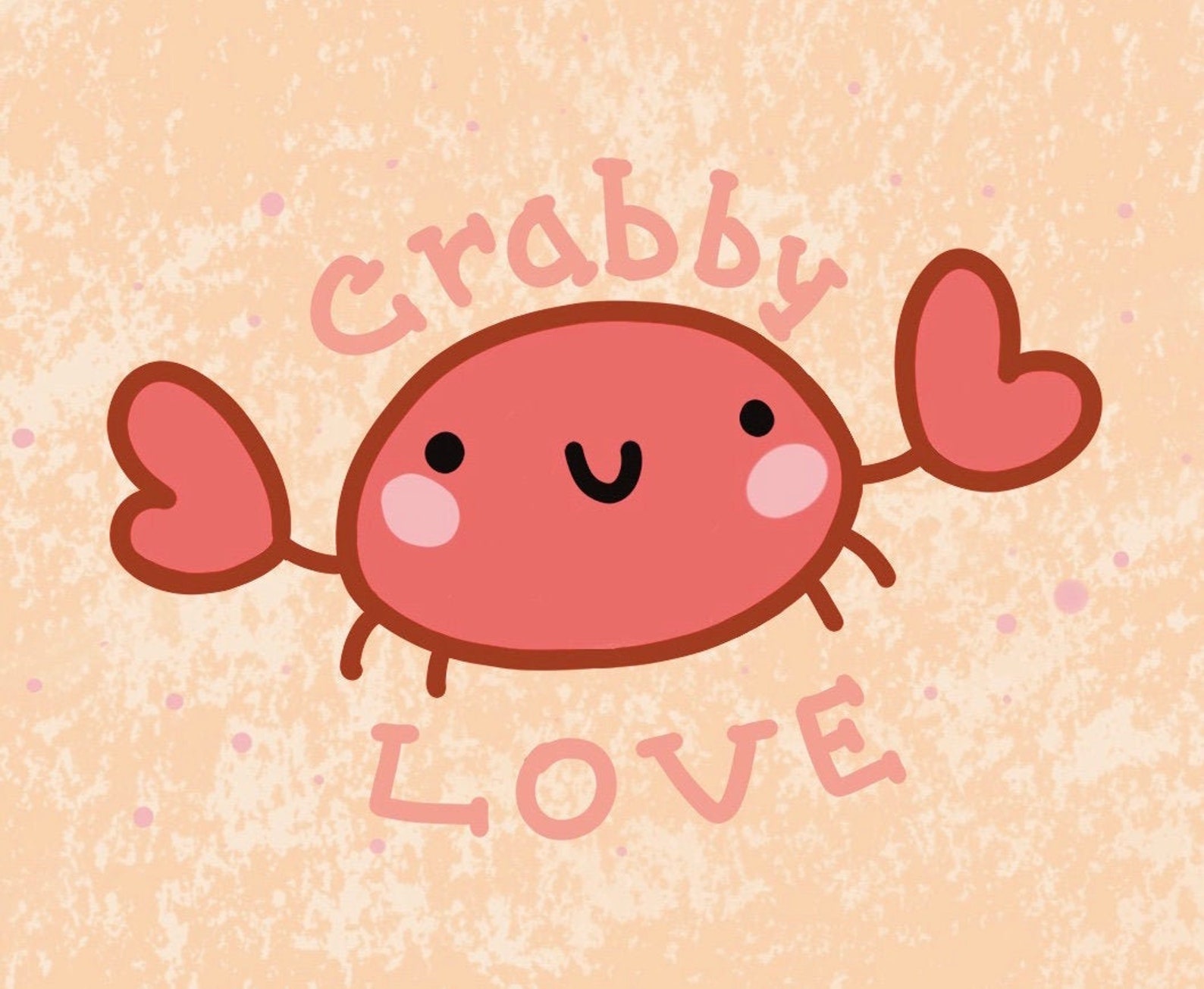 High Quality Kawaii Crabby Love Crab Sticker Kawaii Sticker Etsy New