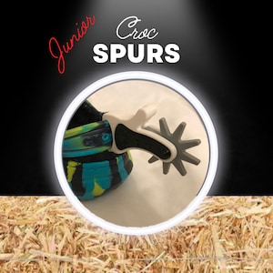 Croc Spurs Western Accessories for Cowboys and Cowgirls (1 Pair) -Junior size Crocs