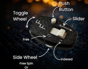 Fidget toy Fob, A automotive styled multi function sensory toy