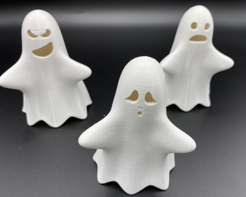 Spooky Ghosts w/ Flickering LED Candle Halloween Decor MCGadgets Wall Art Halloween image 2