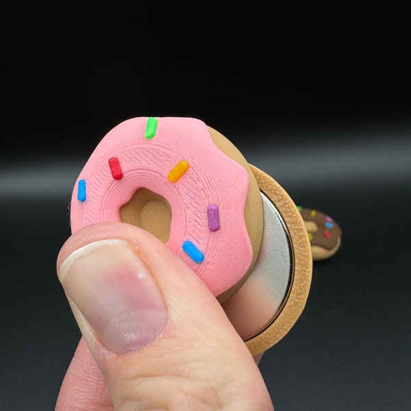 Sprinkle Doughnut Magnetic Slider | Haptic Fidget Magnet | EDC Fidget Toy | Worry Coin