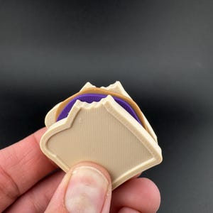 Mini sándwich antiestrés de mantequilla de cacahuete y mermelada / Pila de snacks de mantequilla de cacahuete y mermelada / Juego táctil y concentración / Mini sándwich divertido