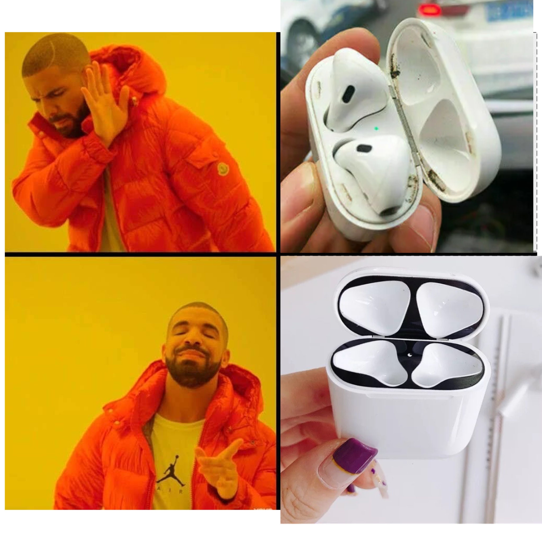 Custom Cut Out Dust Guard Airpods AirPod 1st/2nd Gen Metal Film Sticker