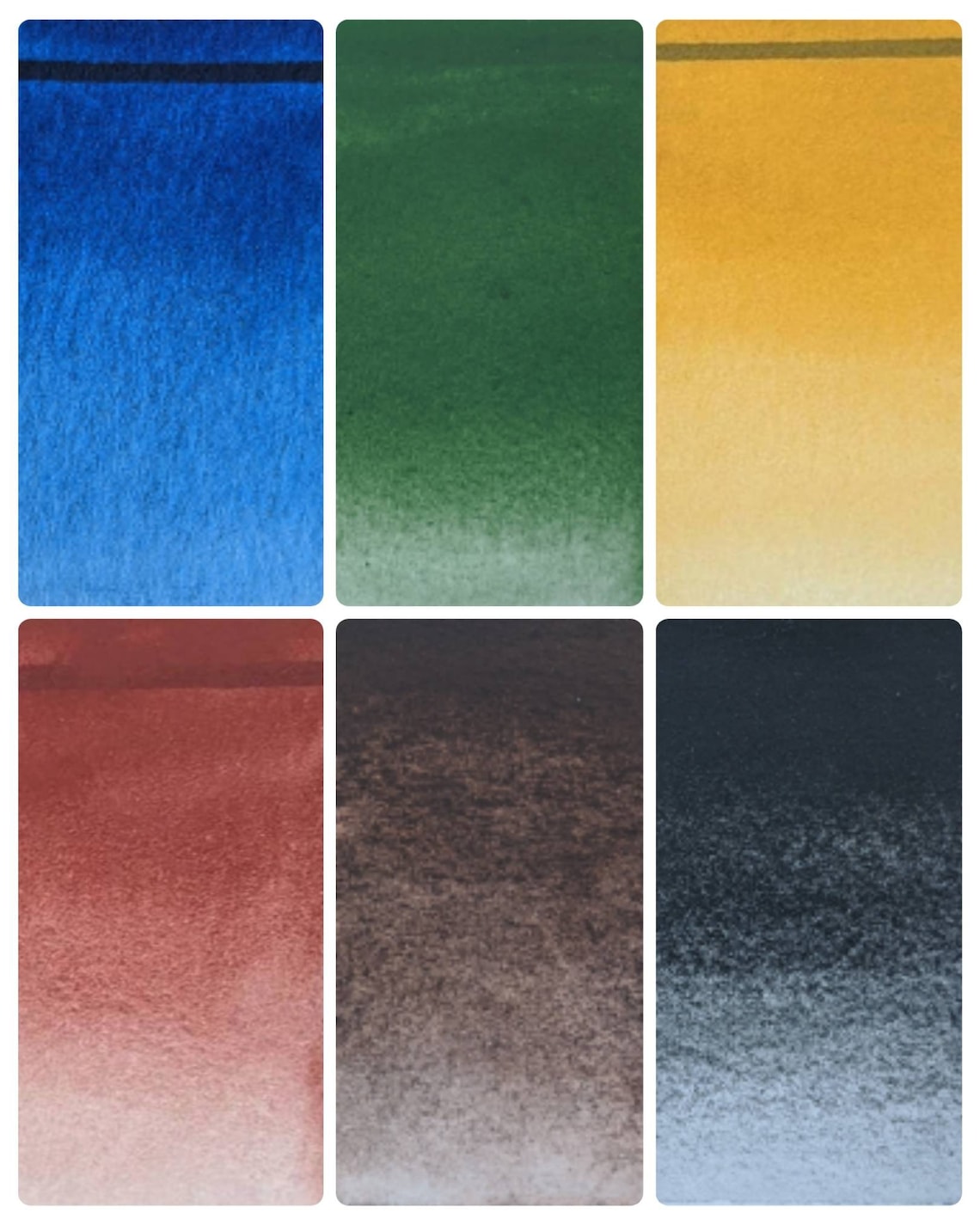 Earth Tones Watercolor Set Handmade Watercolor Palette Etsy