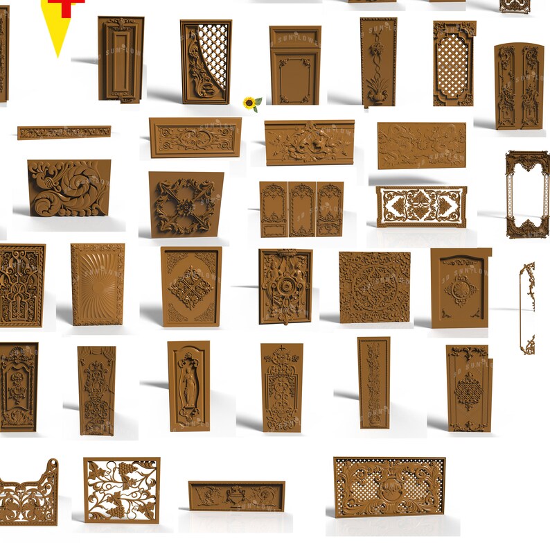Doors 120pcs 3D STL Models for CNC Router wooden Etsy