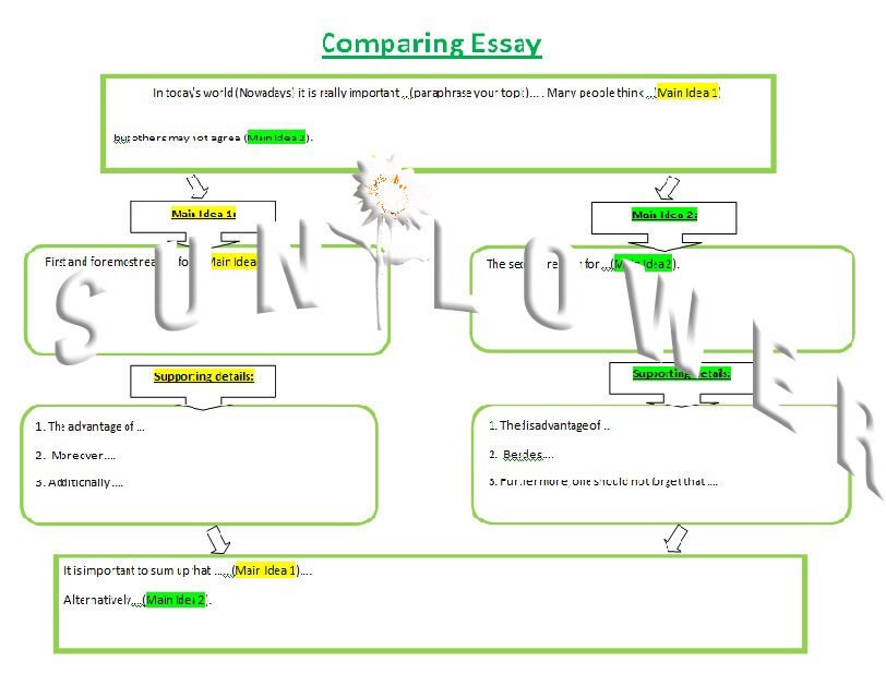 Comparing Essay Map Essay plan Essay example Essay templates | Etsy