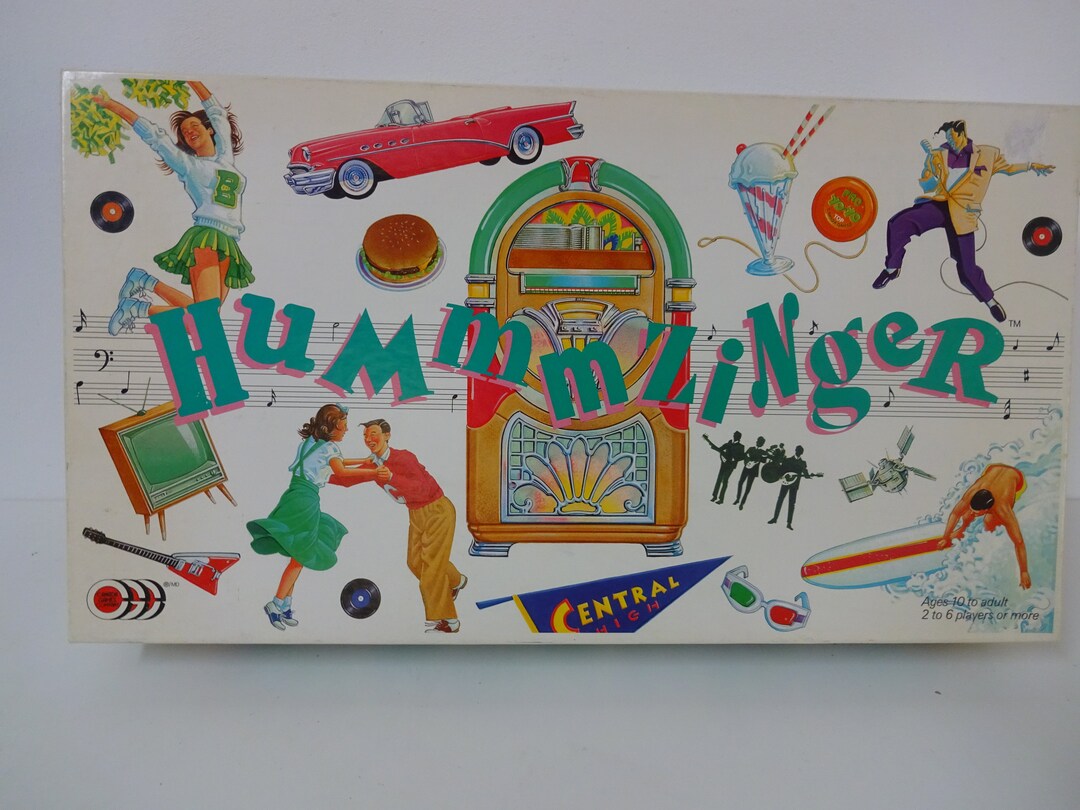 Vintage 1989 Hummmzinger Board Game Rock N Roll 80s Musical Party Game ...