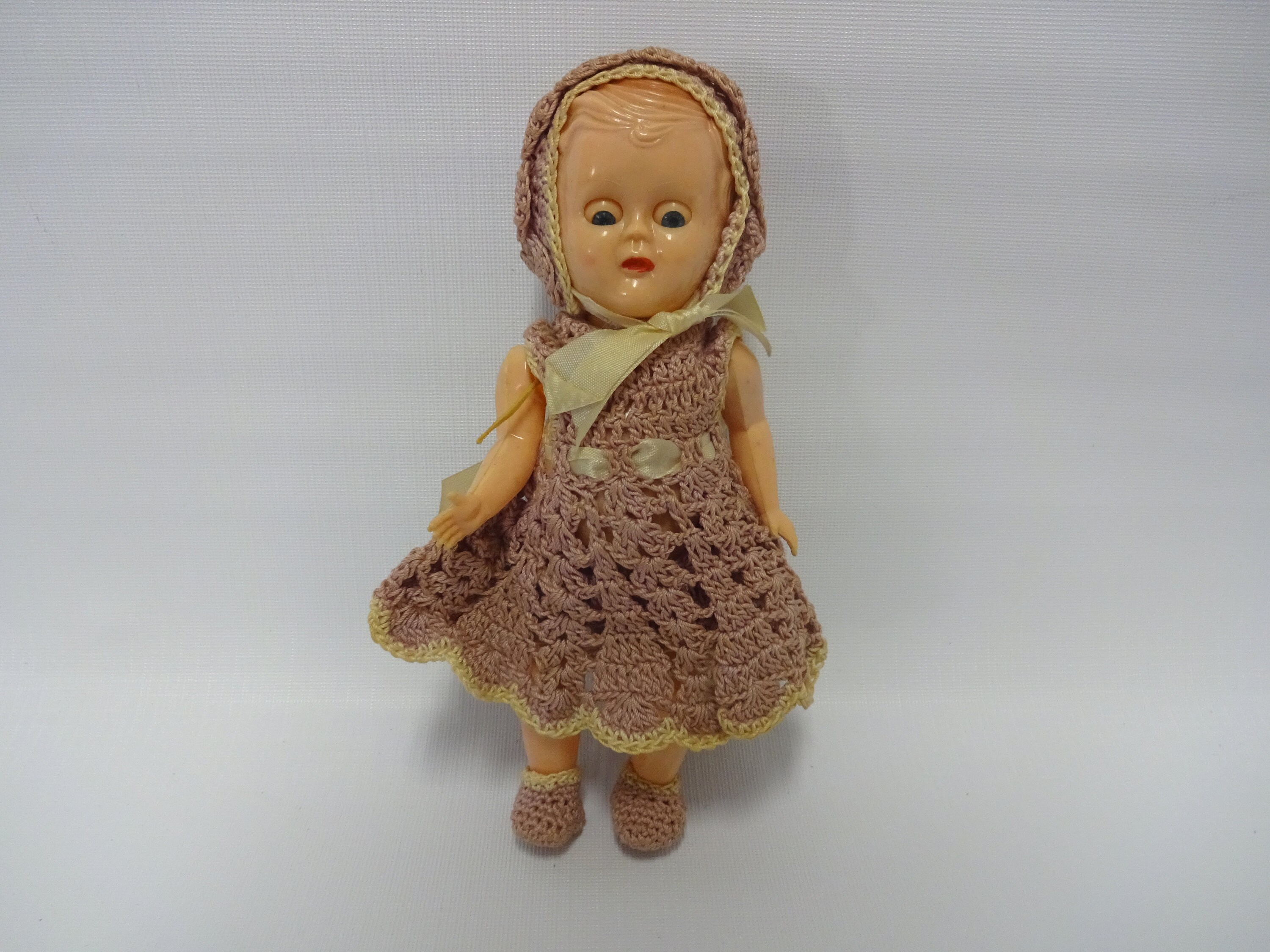 Small Vintage Soft Plastic/rubber Kleeware Sitting Baby Doll 1950s -   Hong Kong