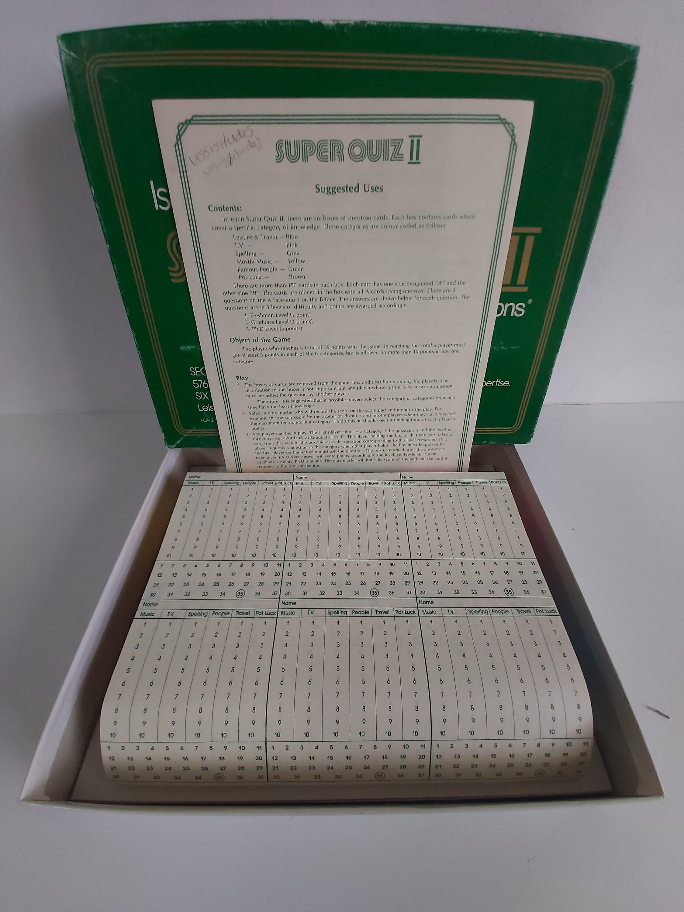 Vintage 1983 Super Quiz 2, Isaac Asimov, by Waddingtons Etsy