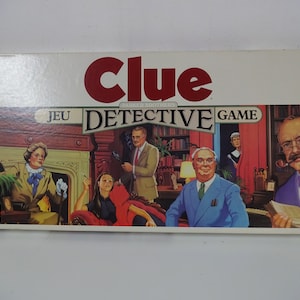 Vintage 1986 Clue board game by Parker Brothers complete 80s detective game
