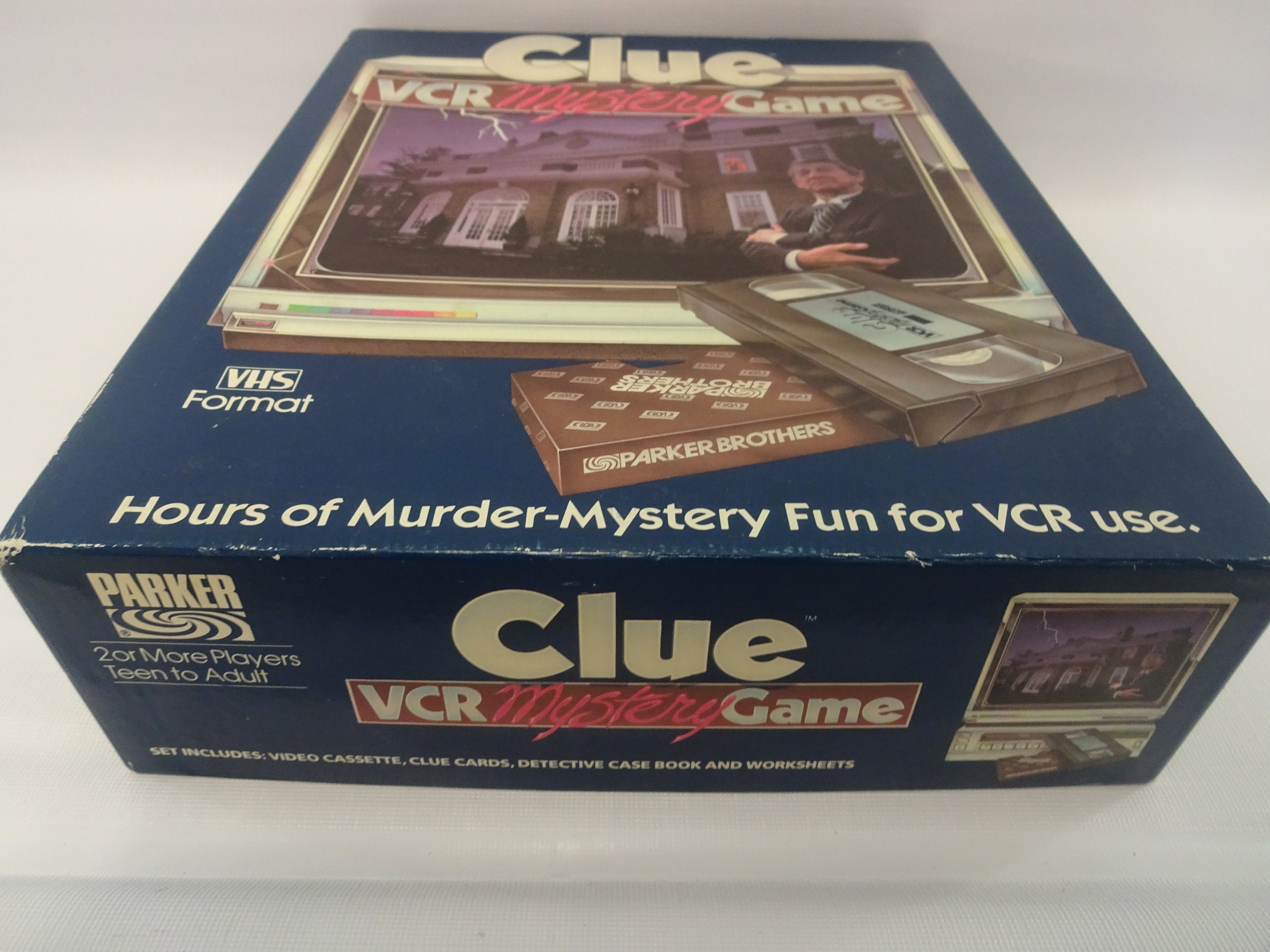 Vintage 1985 Clue VCR Mystery Game 80s Murder Mystery Game by Parker