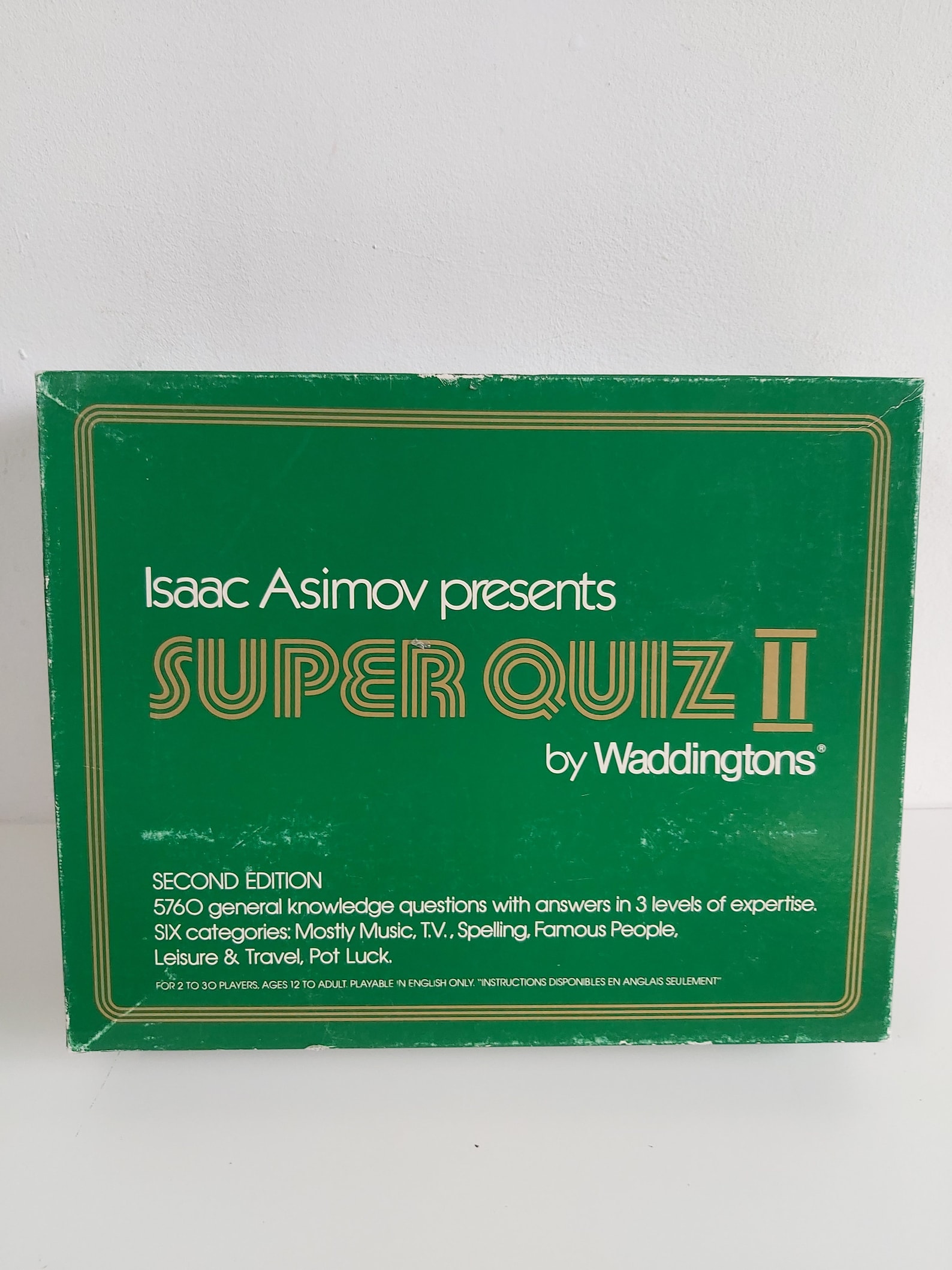 Vintage 1983 Super Quiz 2, Isaac Asimov, by Waddingtons Etsy