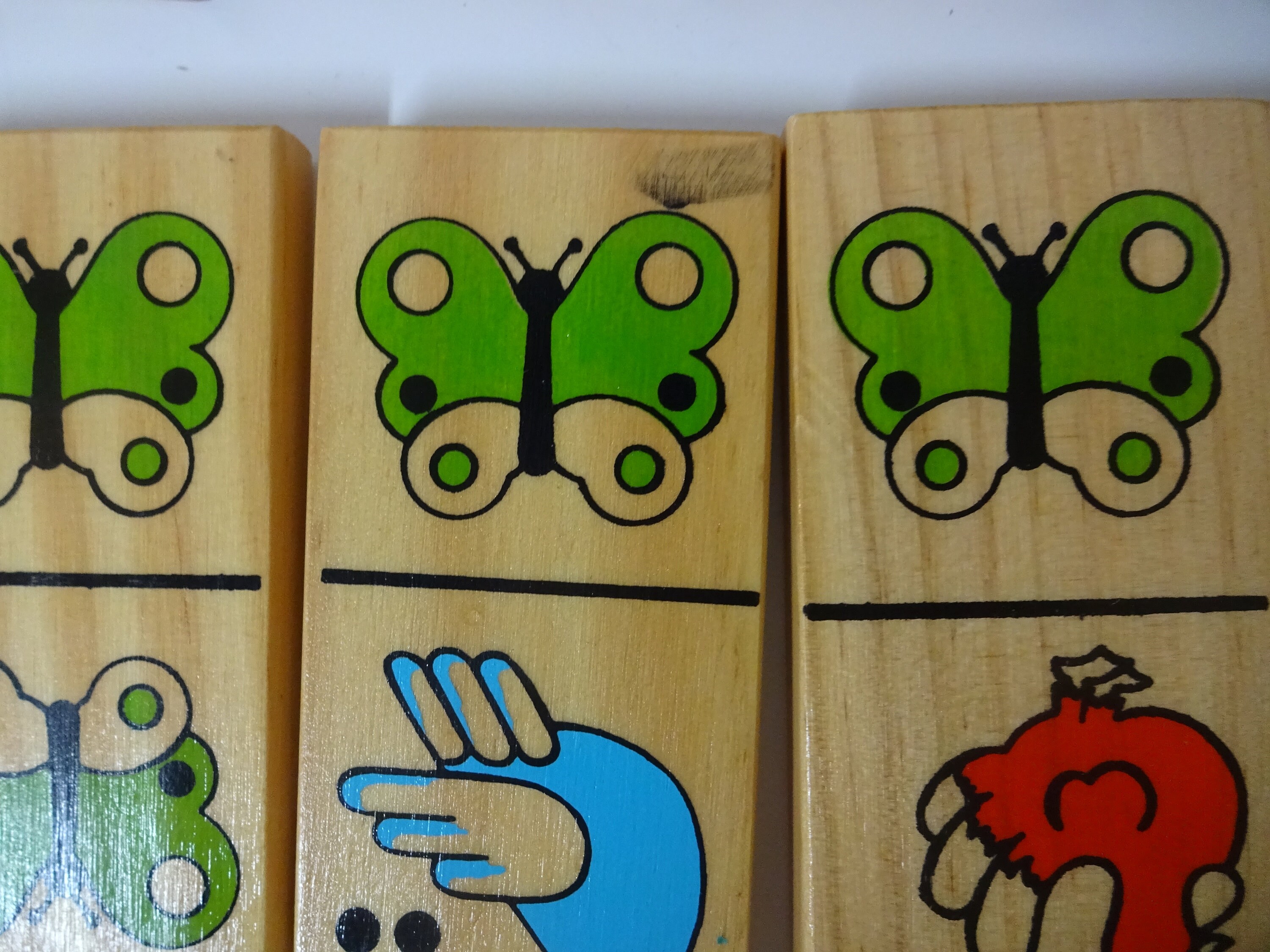 Vintage Wooden Animal Dominoes Made in Chile 11cm tiles Etsy.de