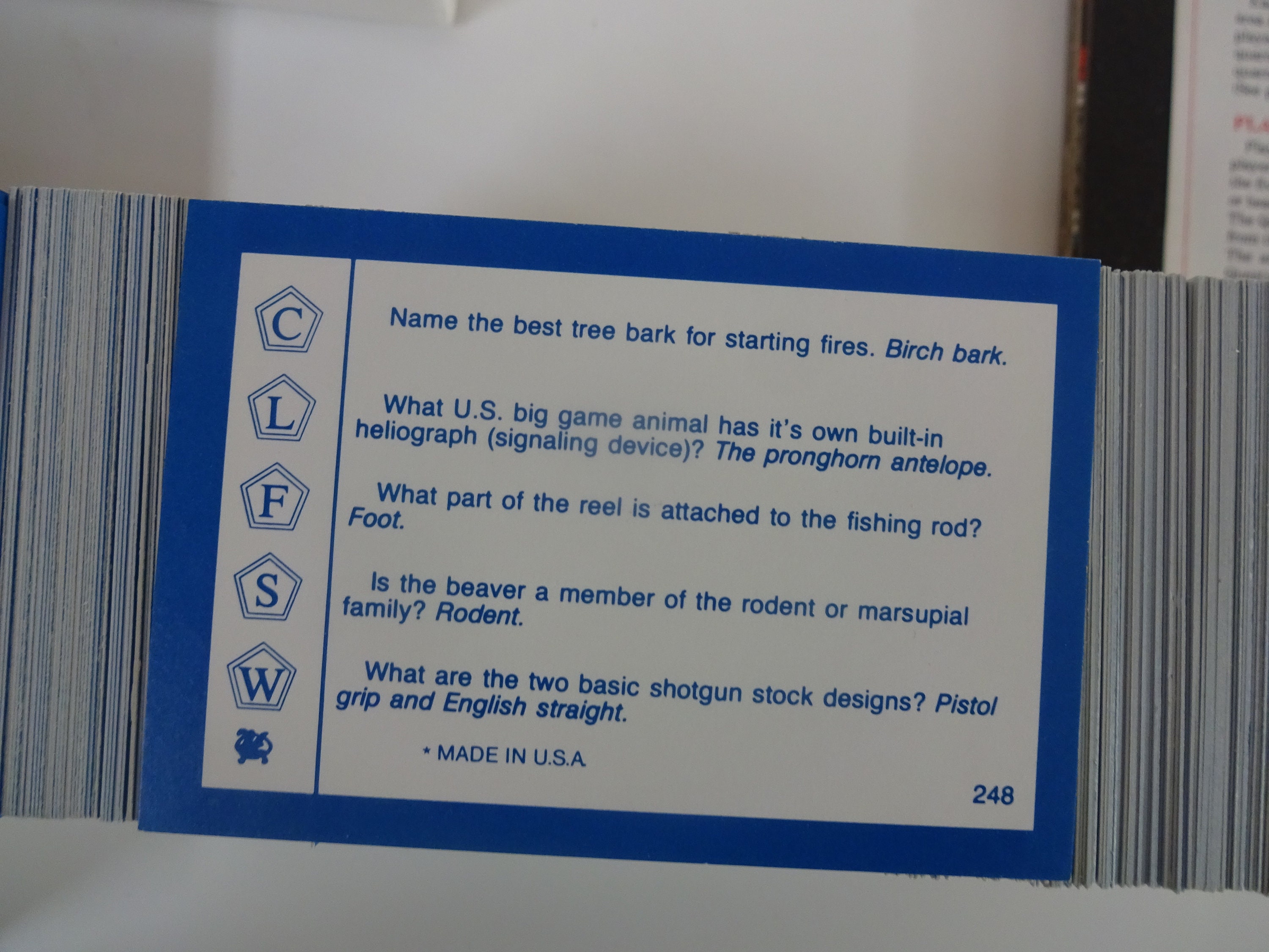 Vintage 1985 Hunting and Fishing Trivia Board Game Etsy UK