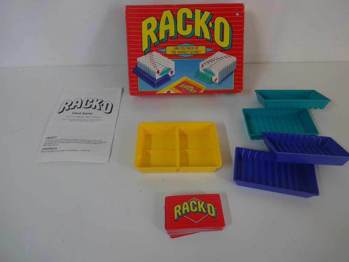 Vintage 1992 Rack-o Game Racko Game Card Game by Parker Brothers - Etsy