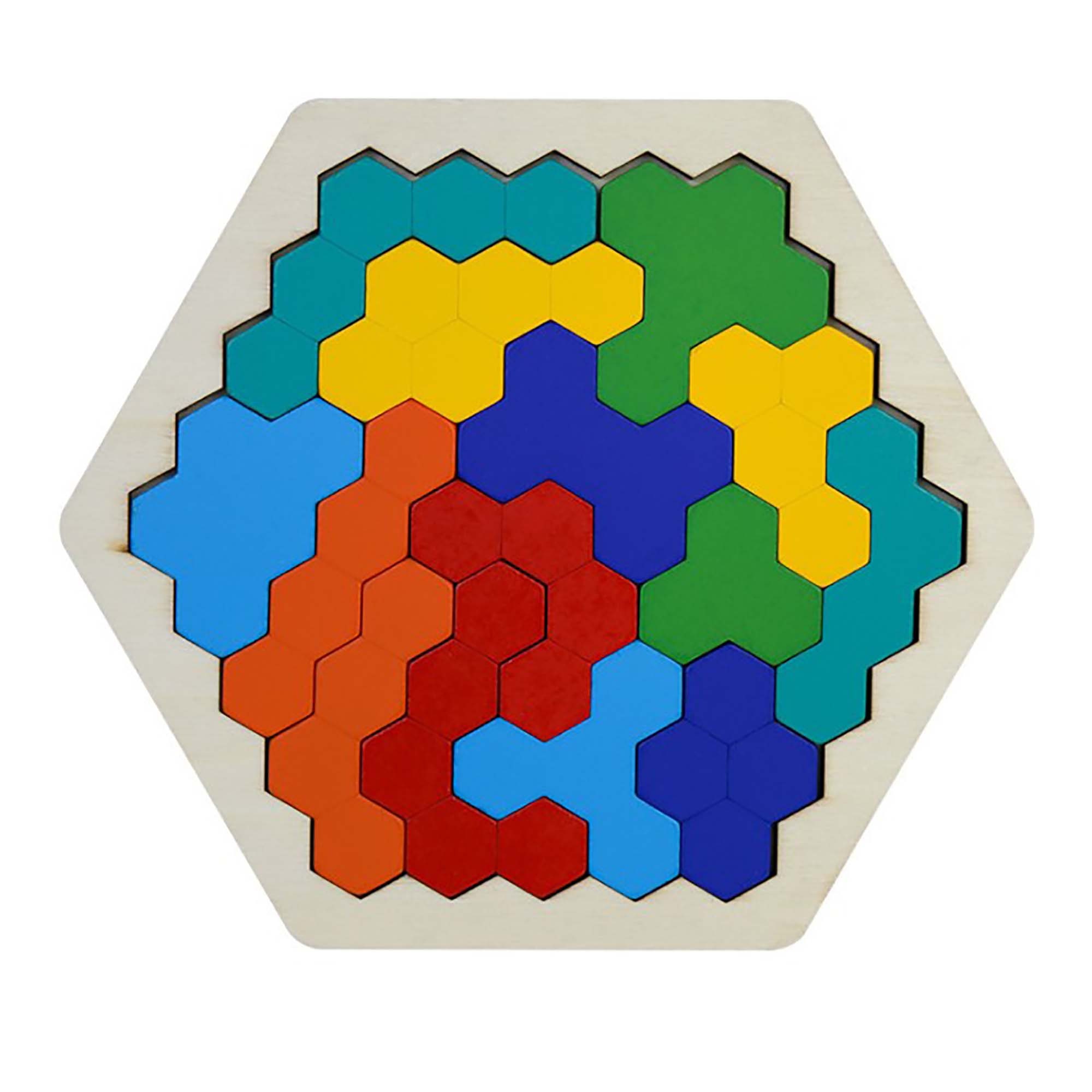 Rompecabezas hexagonal de madera para adultos niños patrón de Etsy