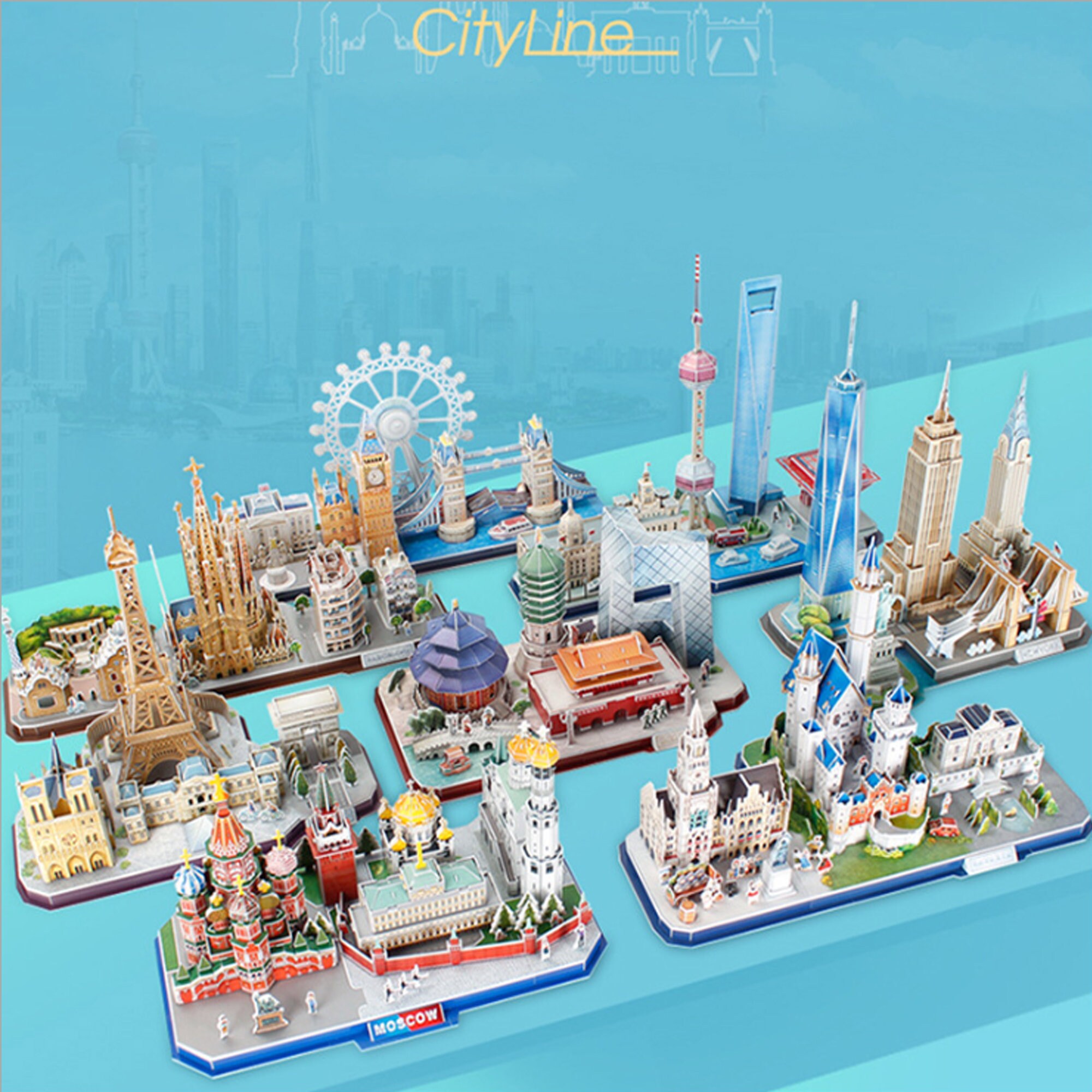3D City Puzzles Paper Building Puzzles City Building Etsy
