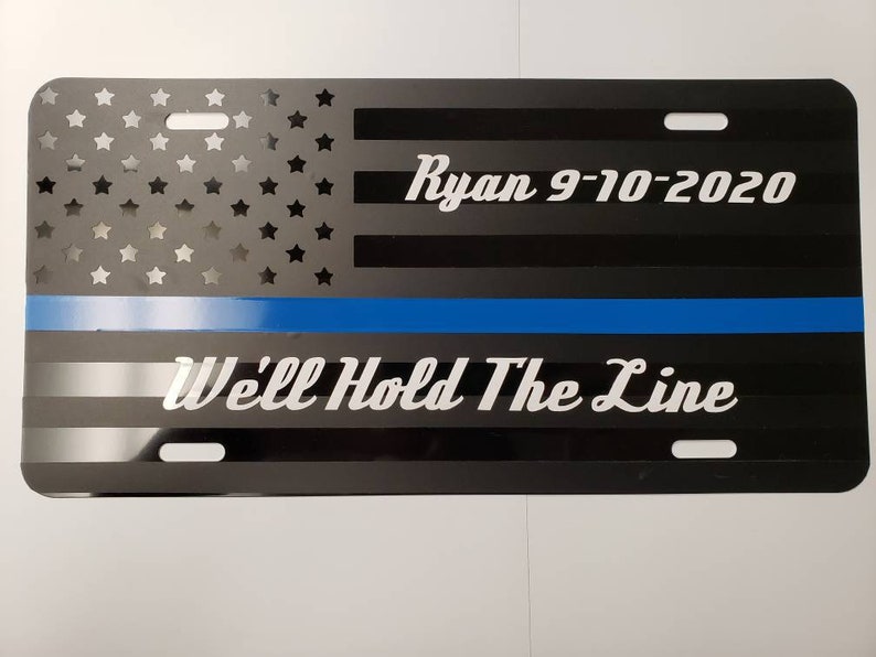 Thin Line Memorial License Plate