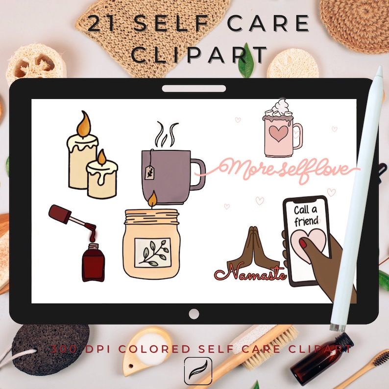 Self Care Clipart Mental Health Clip Art Digital Art P - Etsy