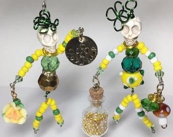 St Patricks Day Ornament - Luck of the Irish - Ornament Set - St Patricks Day Decor - Glass Ornaments - St Patricks Day Gift - Good Luck