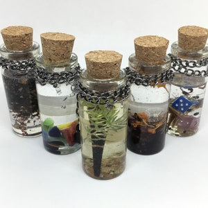 Witches Potion Bottles with Unique Variety for Gamers or Cosplay, Hooks Included for use as Ornaments or Decor