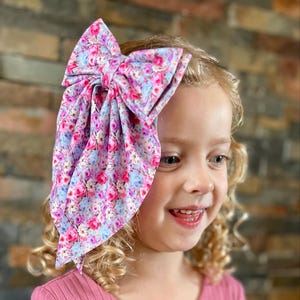 Easter Floral Headwrap, Bow, Headband, Scrunchie
