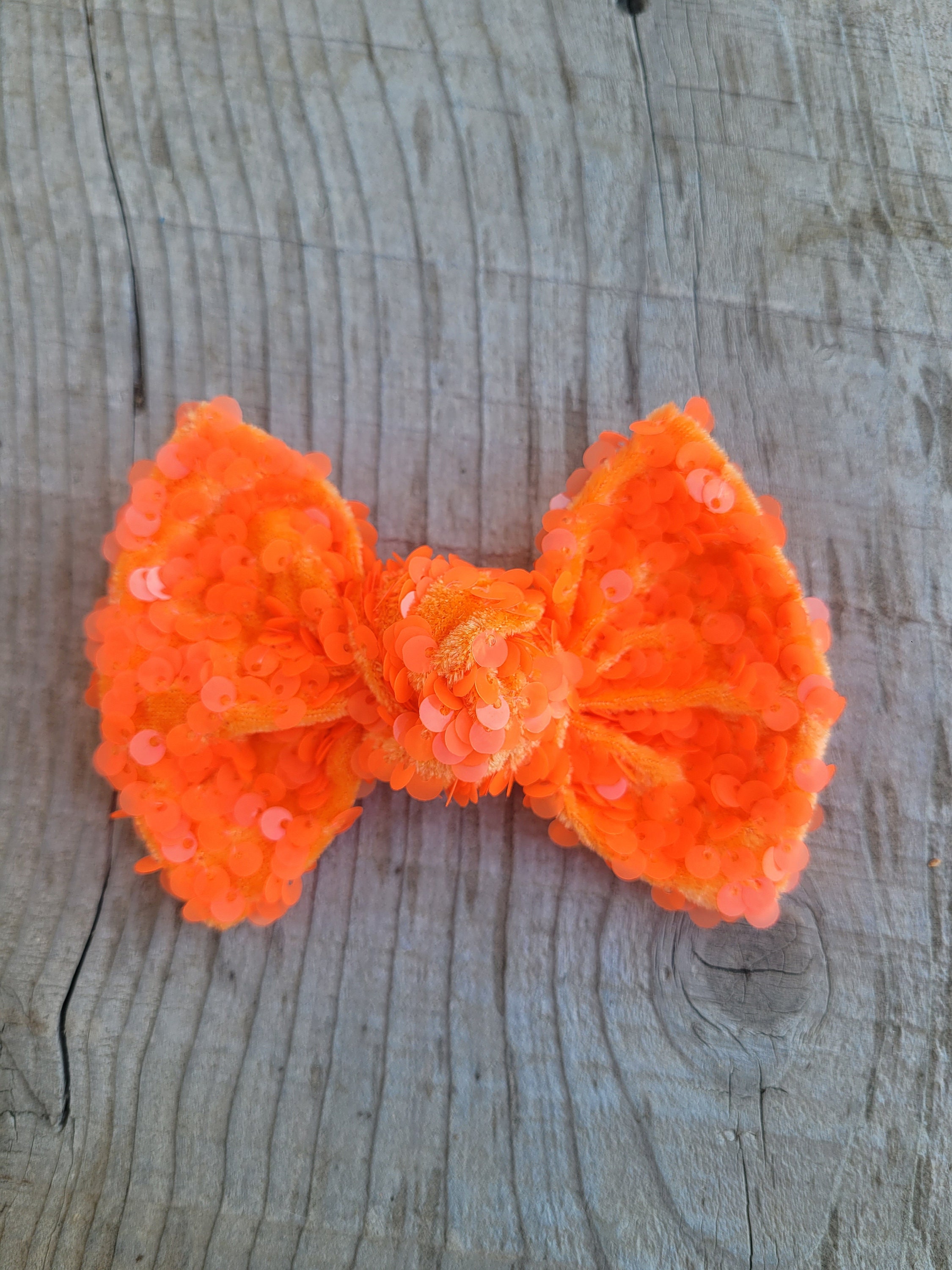 Elegant Burnt Orange Sequin Head-wrap Handmade Linen Knit Headscarf: Orange Sequin Boho Hair Wrap  main image 2